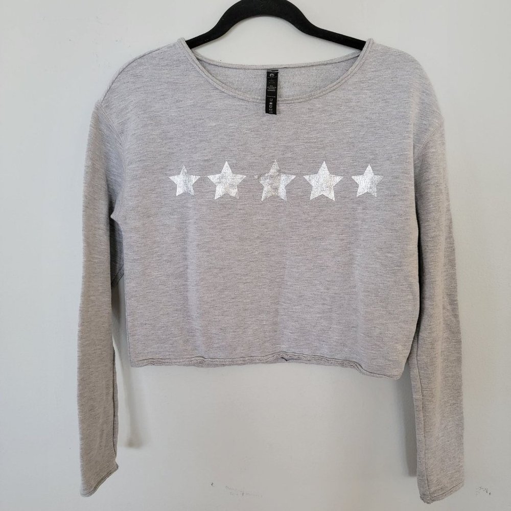 90 Degree Gray Cropped Sweater Size Small